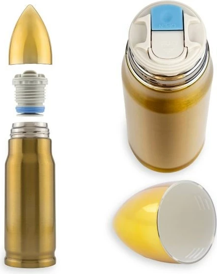 Termovka v obliki naboja FROSTER Bullet, 350 ml, inox barva