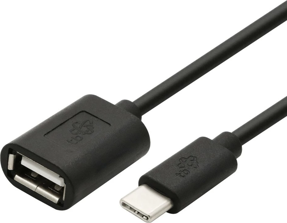 OTG kabel USB Type-C, 15 cm, črn, TB