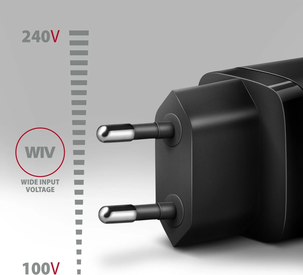 Hitri polnilec AXAGON ACU-PQ30, 30 W, 2 vrata (USB-A QC3.0/4.0 + USB-C PD3.0), črn