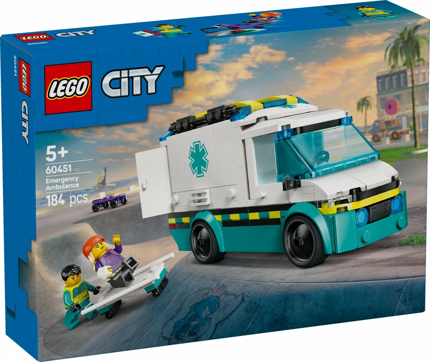 Igralni set Ambulanca, LEGO City 60451, 184 kosov, plastika