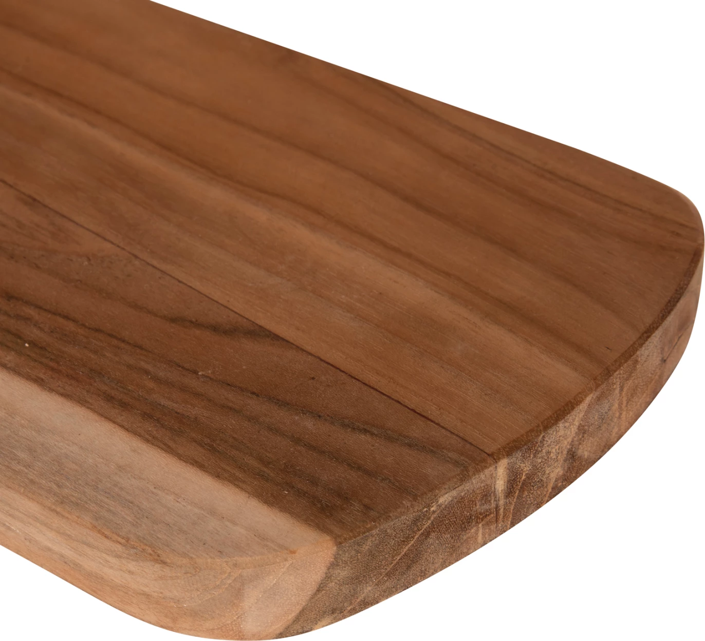 Deska za rezanje za kuhinjo FH4289 iz tikovine v naravni barvi - z luknjo za obešanje - poševni ročaj 14,5x50x2H cm