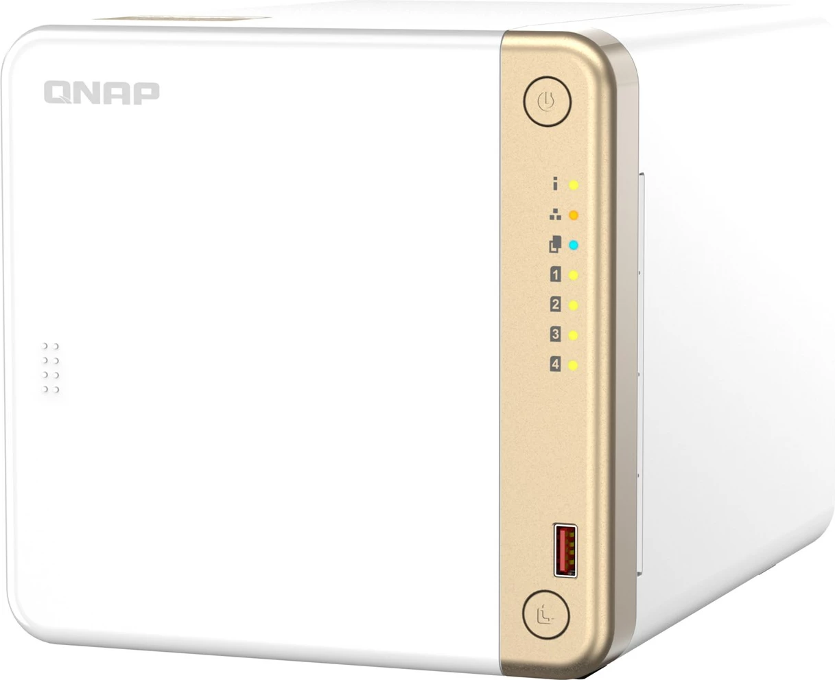 NAS ohišje QNAP TS-462-4G, Intel Celeron N4505, 4 GB RAM DDR4, stolp, bela