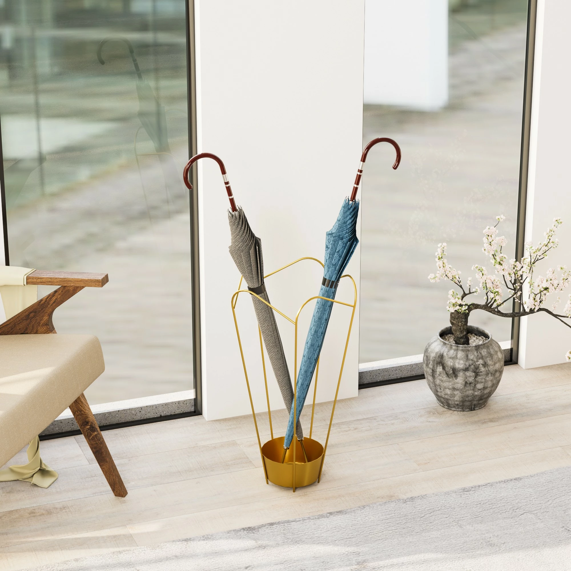 Kovinski dekorativni okras, zlate barve Aberto Design GED-016-A