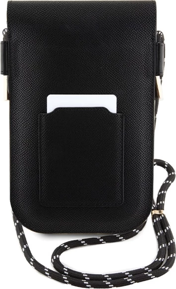 Ovitek za telefon Hello Kitty Leather Hiding Kitty Cord, črn