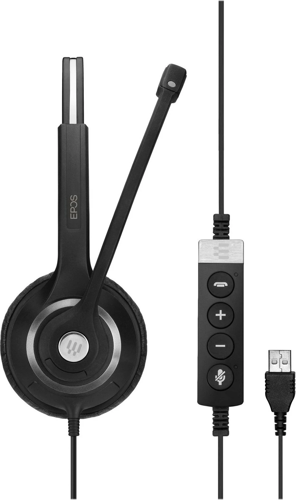 Enostranski slušalke EPOS Sennheiser IMPACT SC 230 USB MS II, z žico, črne
