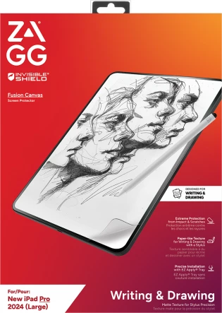 Zaščitna folija za zaslon Zagg InvisibleShield Fusion Canvas za iPad Pro 13" 2024, antibakterijska, občutek papirja