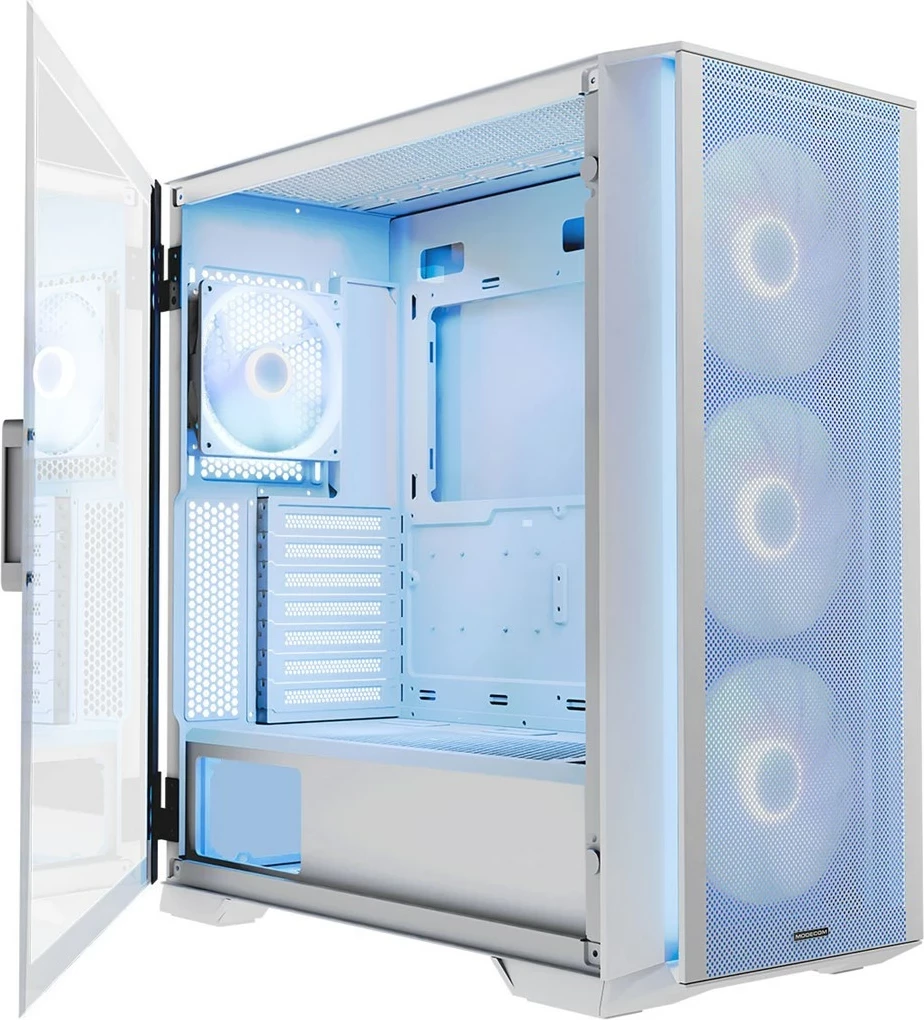 Ohišje MODECOM HORIZON ARGB Flow MIDI, USB 3.0 x2, CYPE-C, belo