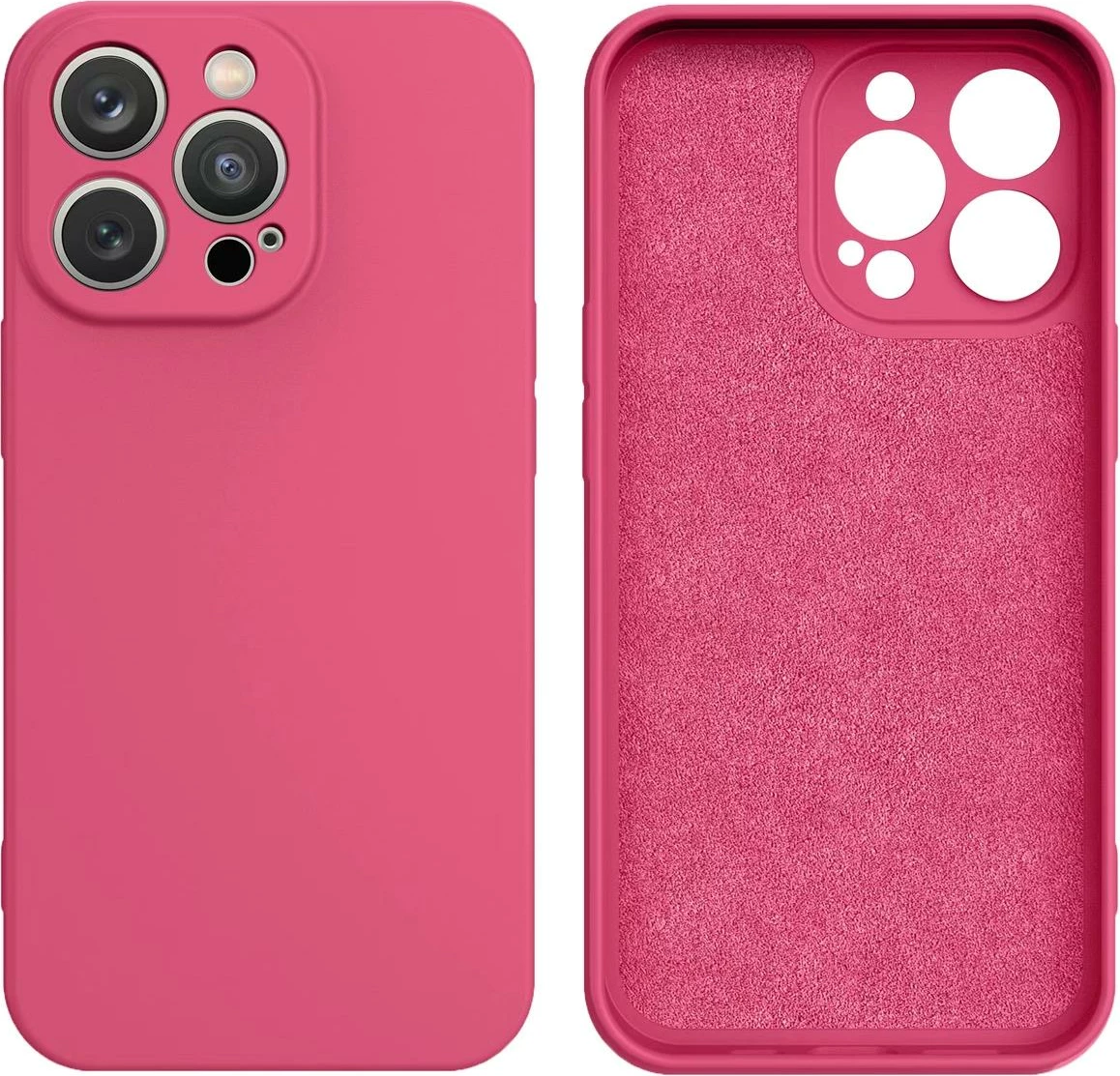 Silikonska zaščita Hurtel za iPhone 14 Plus, fuchsia
