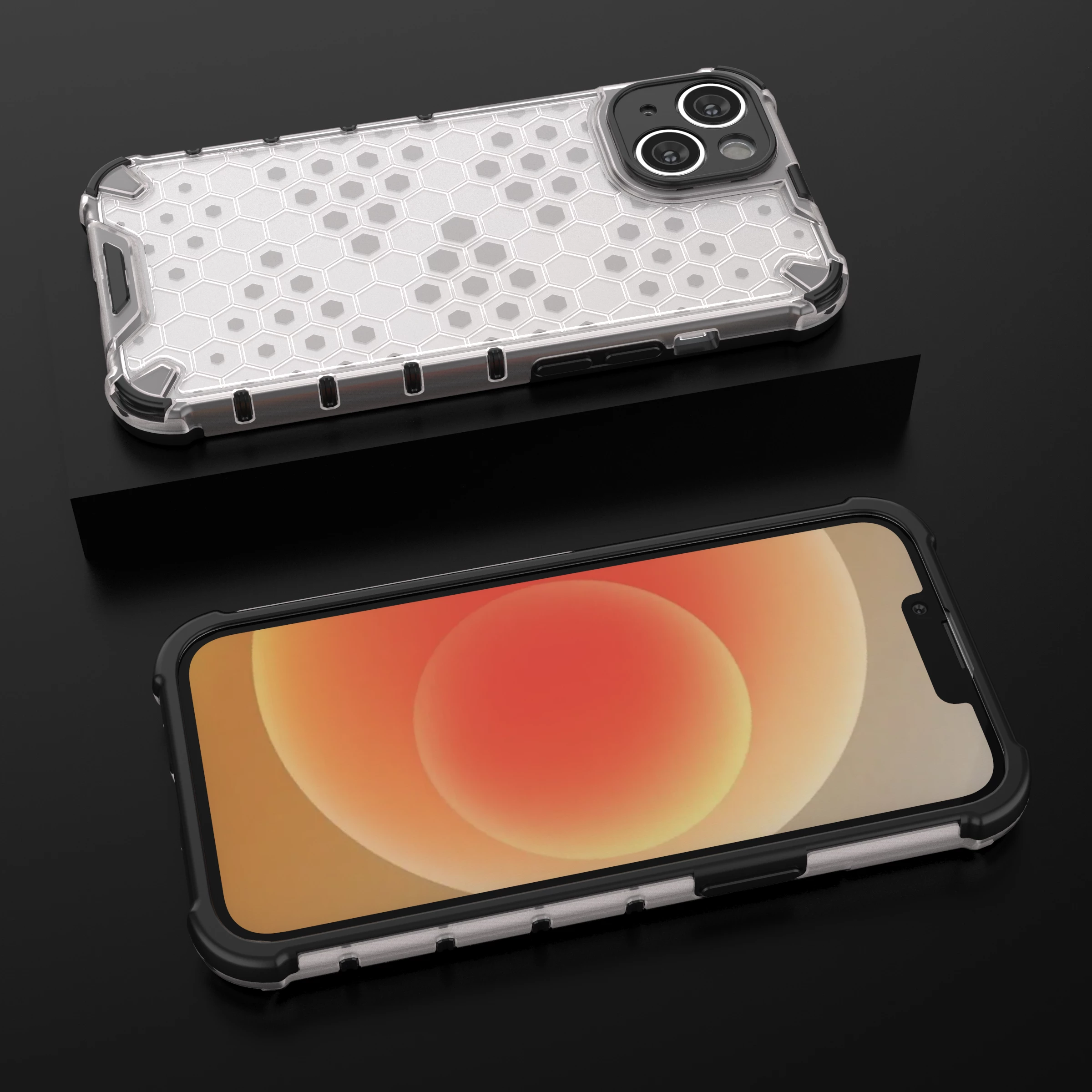 Zaščitni ovitek Honeycomb Hurtel za iPhone 14 Plus, moder