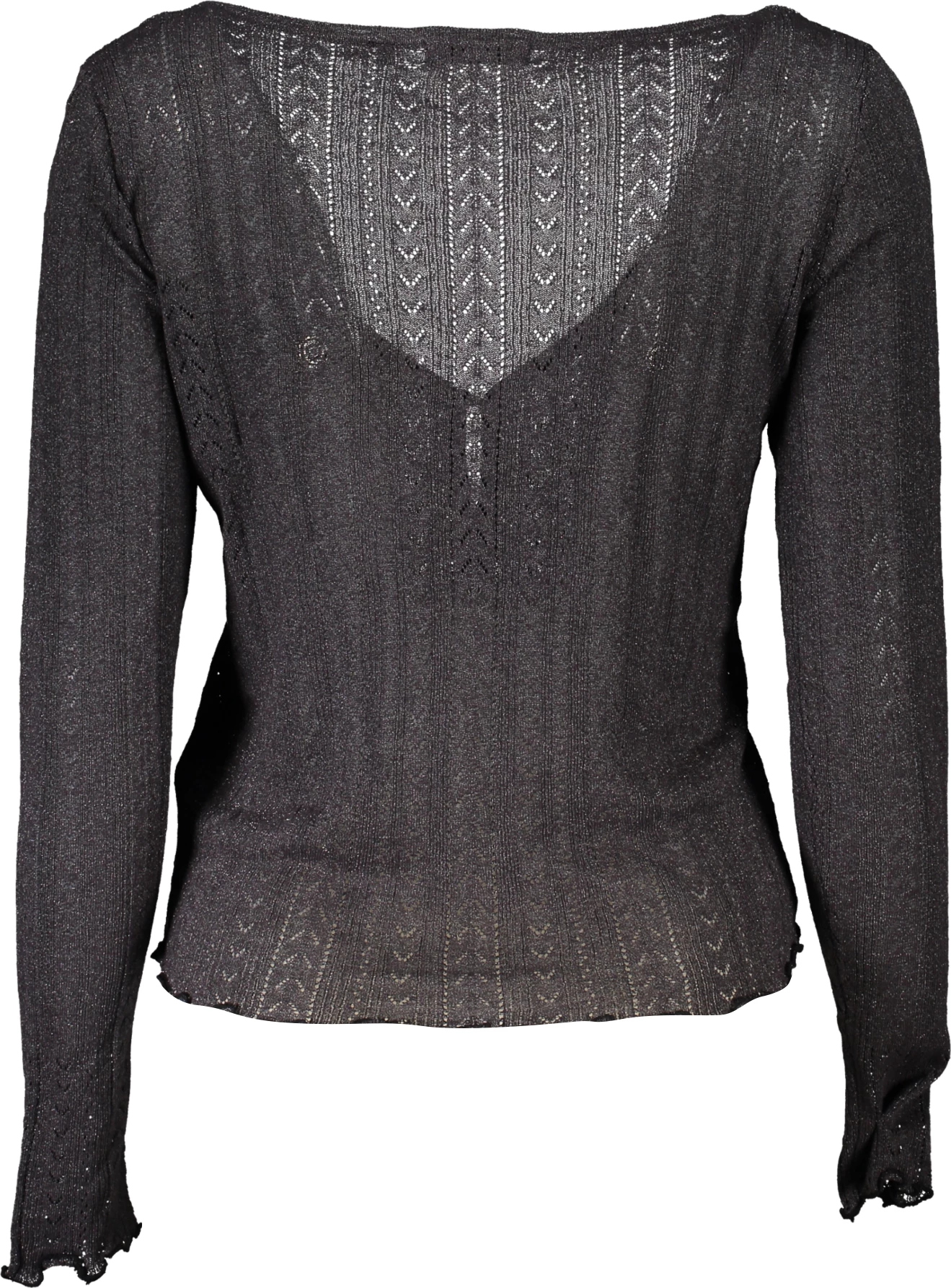 Pulover z V-izrezom GUESS JEANS, siva