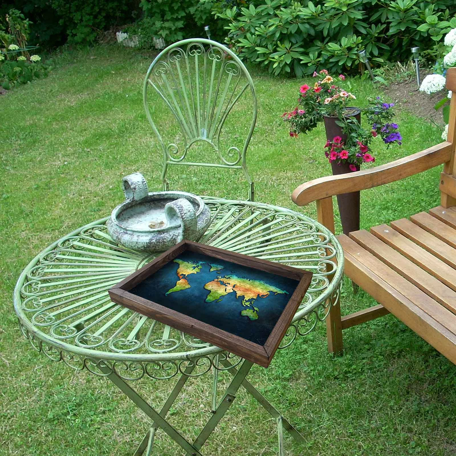 Dekorativni pladenj Aberto Design AT-040, večbarven, 30x40 cm