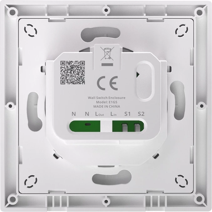 Ohišje za stenski stikalo Sonoff E1GS, za module ZBMINIR2/MINIR4M/MINIR4, belo
