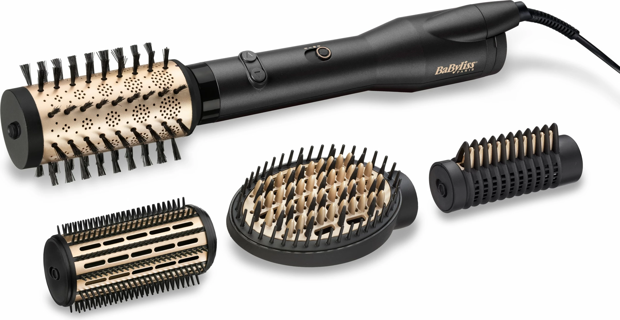 Električna krtača za lase BaByliss AS970E s pripomočki, črna