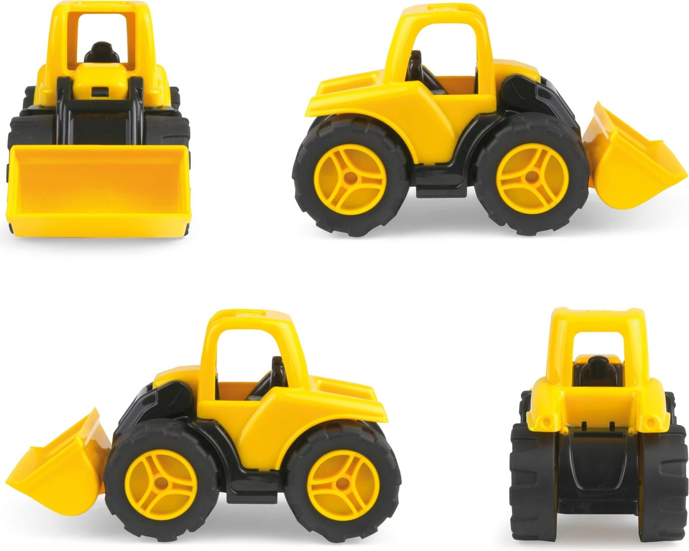 Igrača tovornjak Lena Workies, ABS plastika, za fante, rumeno/črn
