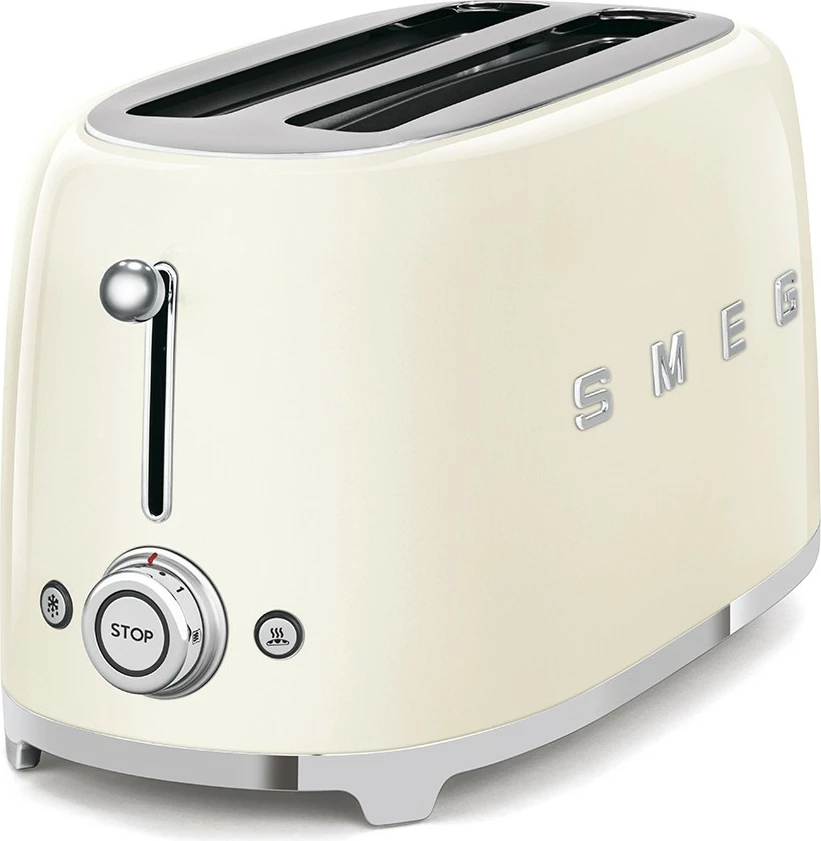 Toster Smeg TSF02CREU, 4 rezine, 1500 W, krem