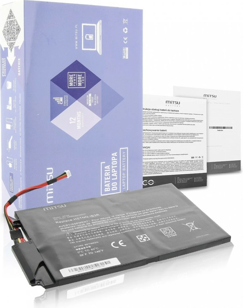Baterija za prenosnik Mitsu za HP Envy 4, 3500 mAh, 14.8V, Li-poly