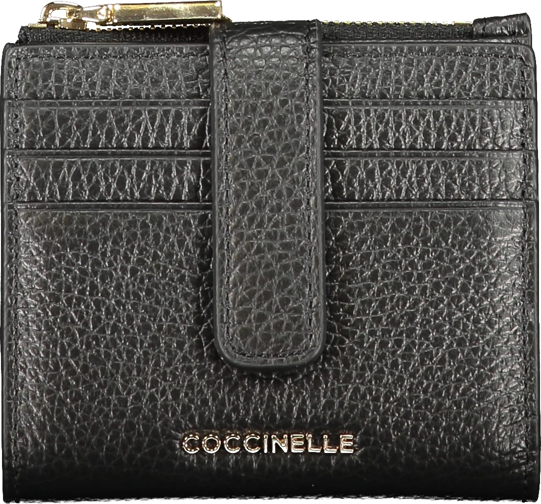 Denarnica za ženske COCCINELLE Metallic Soft, črna