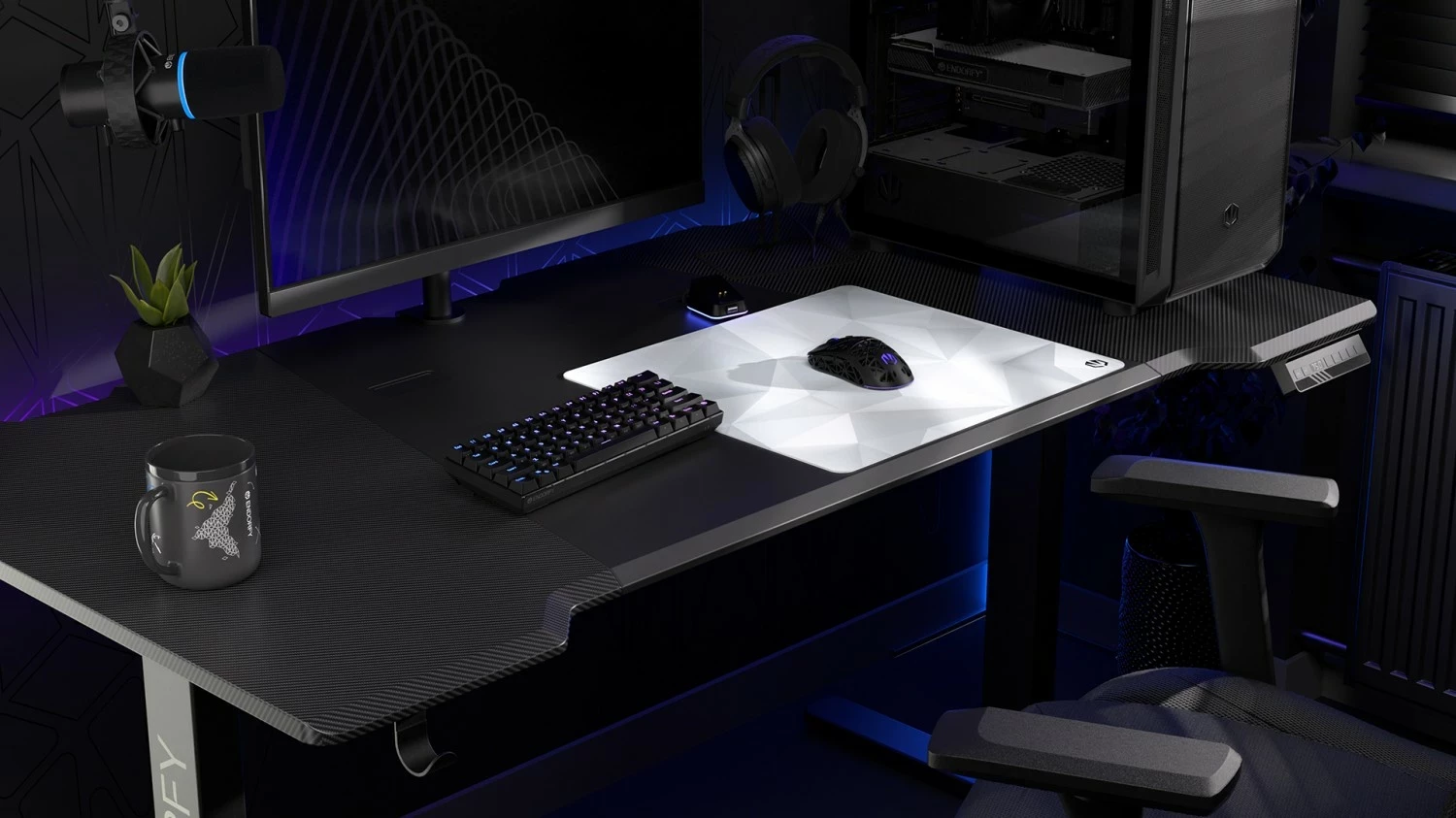 Mauspad Crystal Onyx Endorfy, L, bel