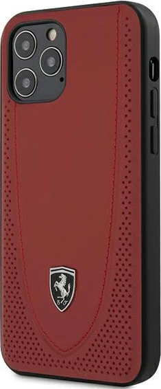 Ovitek Off Track Perforated za iPhone 12/12 Pro 6,1", Ferrari FEOGOHCP12MRE, rdeč