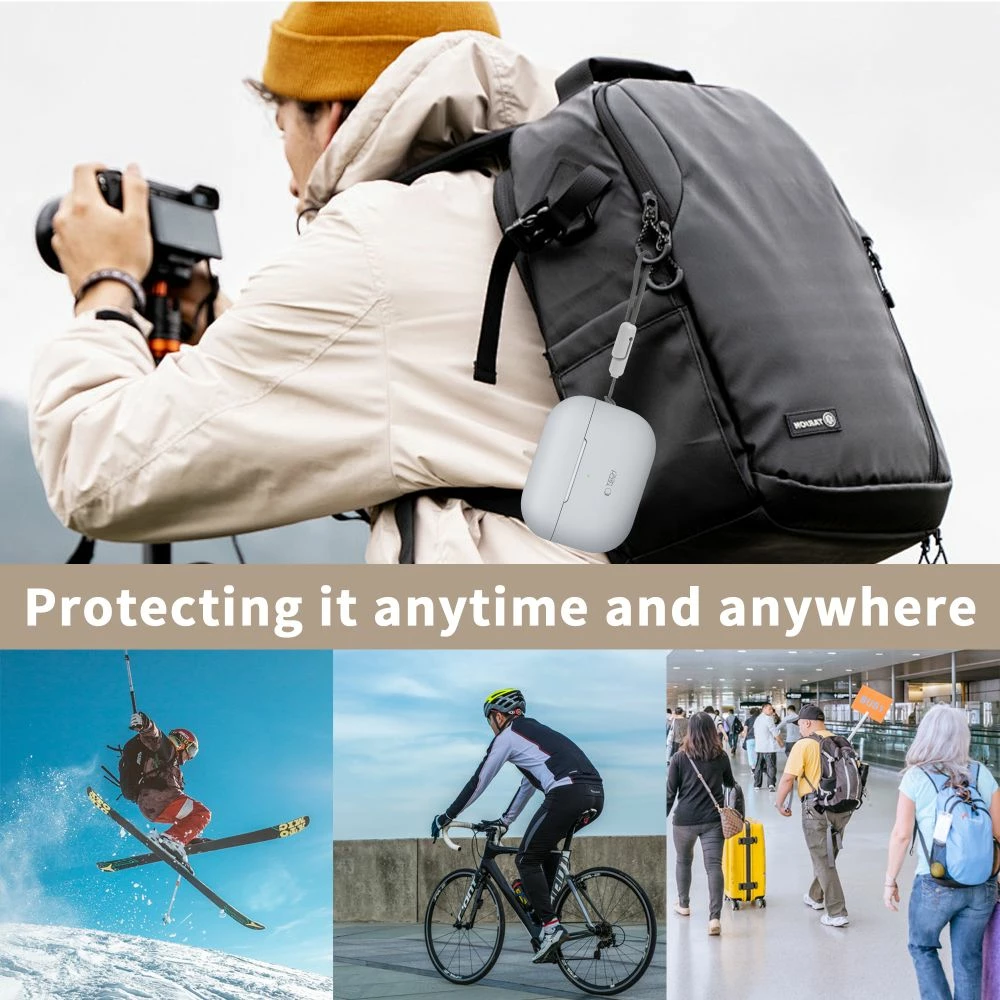 Silikonski ovitek za AirPods Pro / Pro 2, Tech-Protect, črn