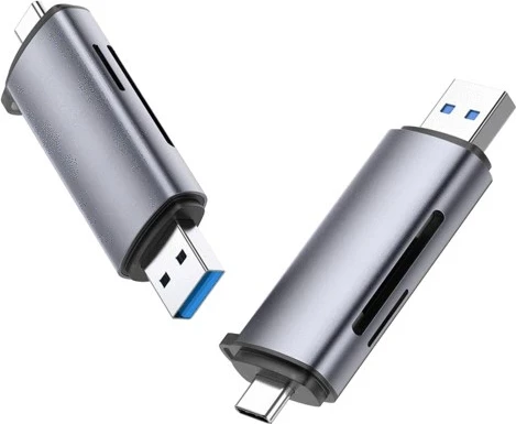 Bralnik kartic UGREEN 50706, USB/Micro-USB, srebrn