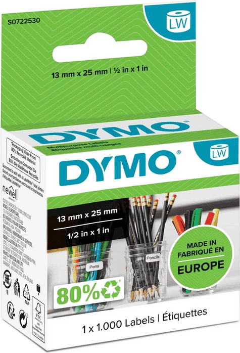 Samolepilne etikete Dymo 11353 S0722530, 13 x 25 mm, 1 x 1000 kos