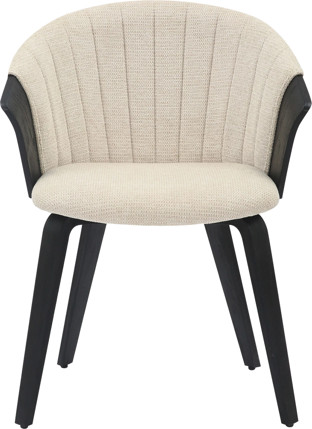 Jedilni stol JESPER FH9977.02 s vezanim okvirjem v črno-ecru tkanini 61x54x74Hcm