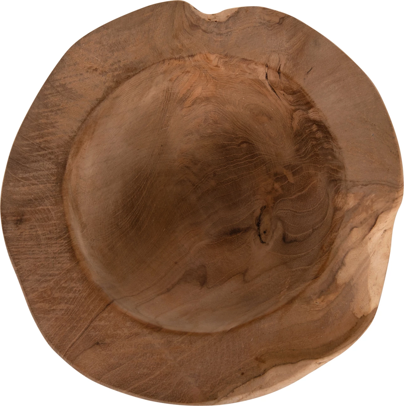 Dekorativna skleda za mizo YOKI iz tikovine Φ19x6.5Hcm