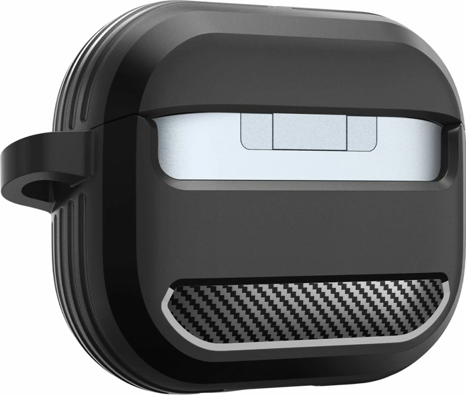 Tanka in zaščitna prevleka Spigen Rugged Armor za Samsung Galaxy Buds 3 / 3 Pro, črna