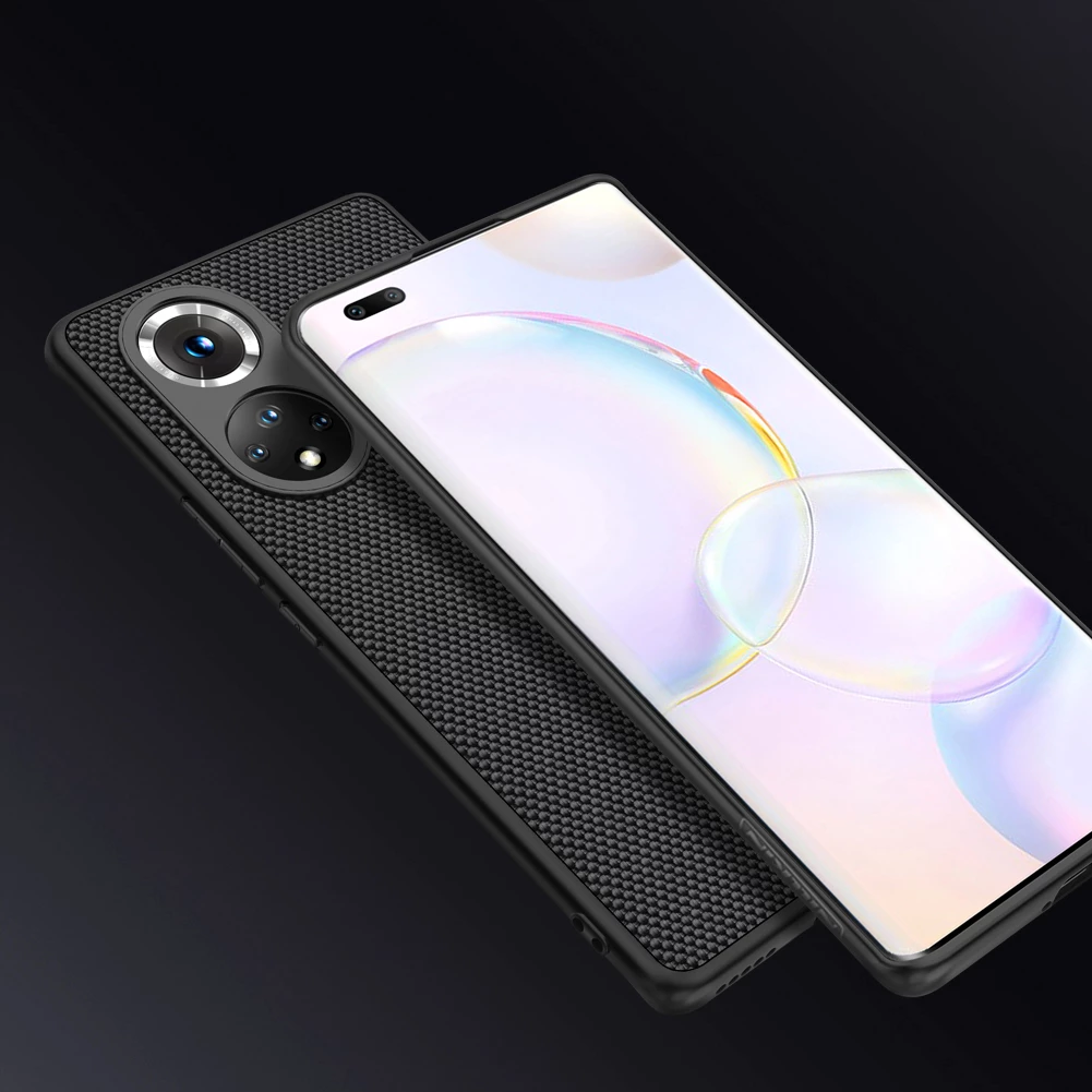 Ovitek z najlonsko teksturo za Honor 50 Pro, Nillkin, črn