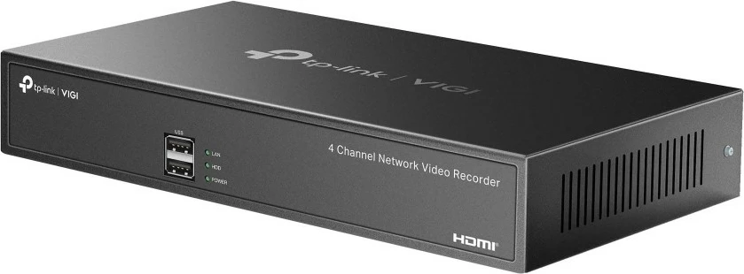 Registator video omrežja TP-Link VIGI NVR1004H, 4-kanalen, 3840 x 2160 pikslov, črn