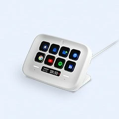 Nadzorna plošča za avtomatizacijo Elgato Stream Deck Neo, 8 gumbov, bela