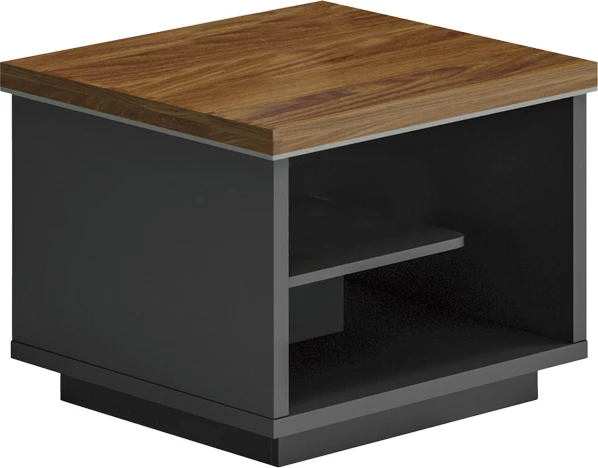 Profesionalna pisarniška miza Oscar, melamin, kostanjevo-antracit, 60x60x42 cm