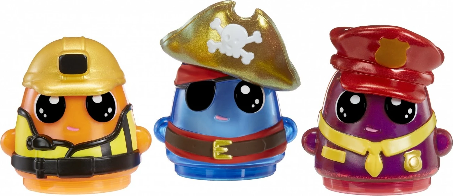 Set plastelina, ne sušeč, dišeč, 2 barvi, kalupi gradbinec/pirat/gasilec, MGA DohKins Hero Pack 123026-EUC/23040