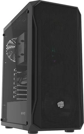 Midi tower z ojačanimi steklenim stranskim panelom Natec Fury Shobo SH4F, črn