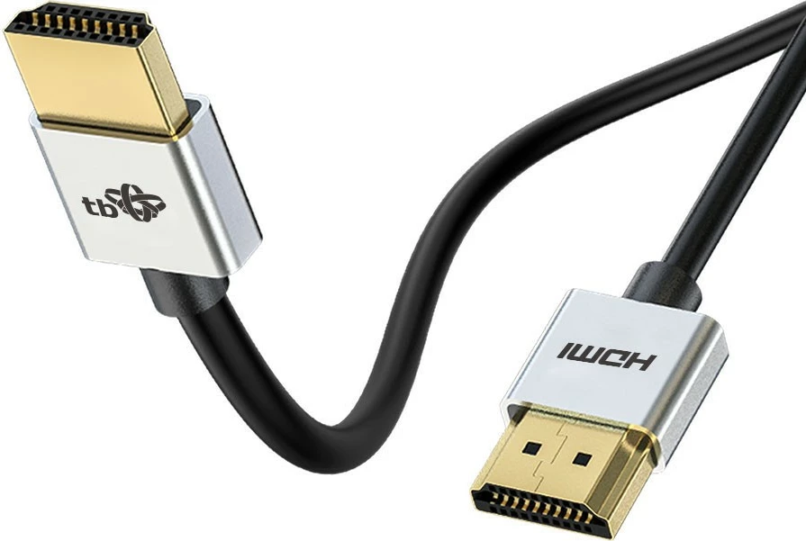 Ultra tanek HDMI kabel, 2 m, 4K 60 Hz, Slim, črn, TB AKTBXVH20SLIM20