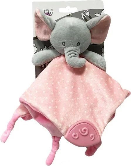 Plišasta igrača Rožnati slon Miluś TULILO, 25x25 cm, rožnata