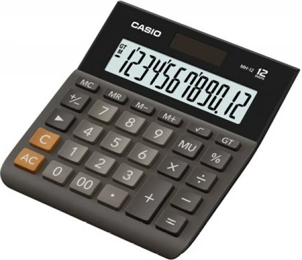 Namizni kalkulator, Casio MH-12BK-S, 12 mest, črn