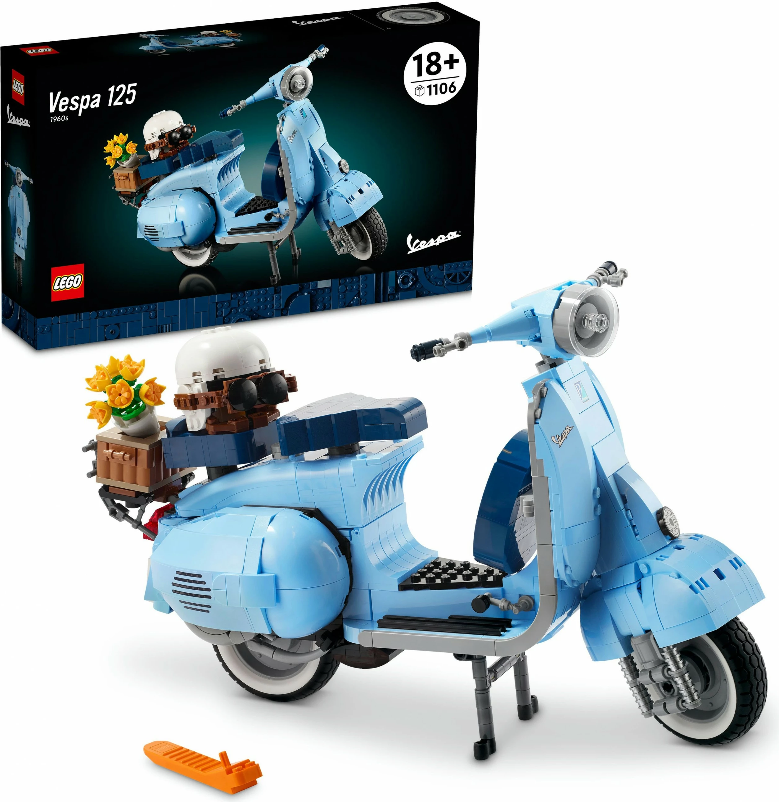 Model skuterja Vespa 125, komplet LEGO Creator Expert, 1107 kosov, večbarven