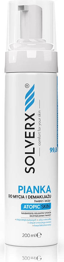 Pena za čiščenje in odstranjevanje ličil za ženske SOLVERX, 200 ml