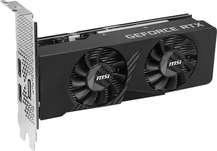 Grafična kartica MSI GeForce RTX 3050 LP E 6G OC, 6 GB GDDR6, črn