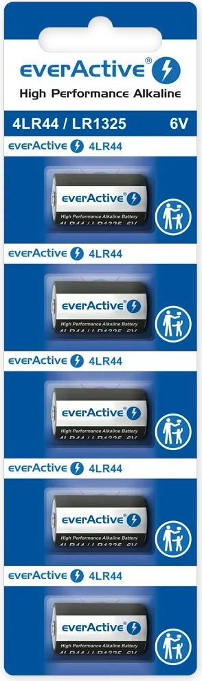 Alkalijske baterije everActive 4LR44/LR1325/544A, 6 V, paket 5 kosov