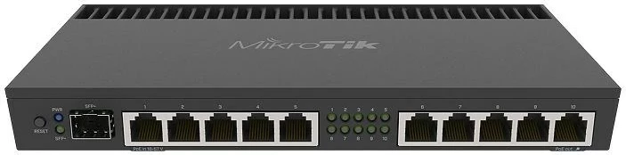 Usmerjevalnik MikroTik RB4011IGS+RM, Gigabit Ethernet, črn