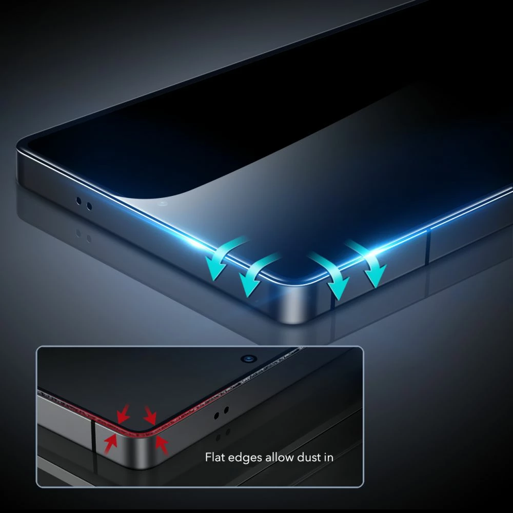 Kaljeno zaščitno steklo za zasebnost ESR za Samsung Galaxy S25 Ultra, z namestitvenim okvirjem