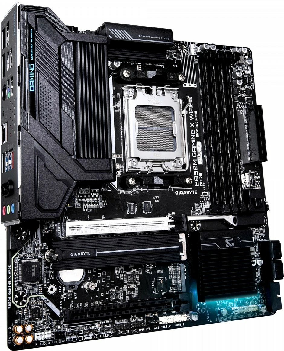 Matična plošča Gigabyte B850M GAMING X WIFI6E, micro ATX, Socket AM5, DDR5, črna