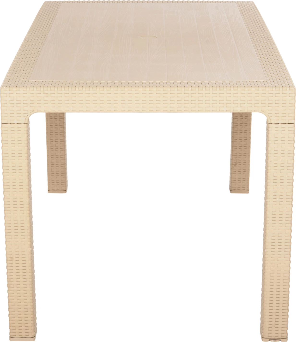 Pravokotna miza iz polipropilena TODOR FH6147.04-kapučino z videzom protja 140x80x75Hcm