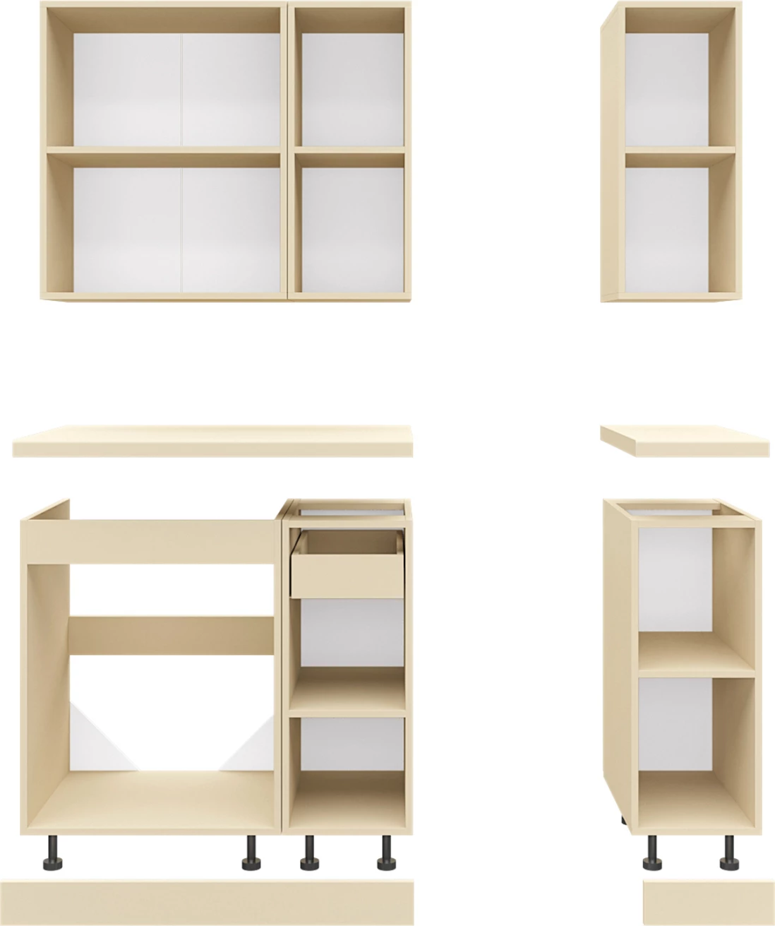 Kuhinjski sestav FH2465.01, melamin Sonoma, delovna plošča laminat, 120x47x84.8 cm