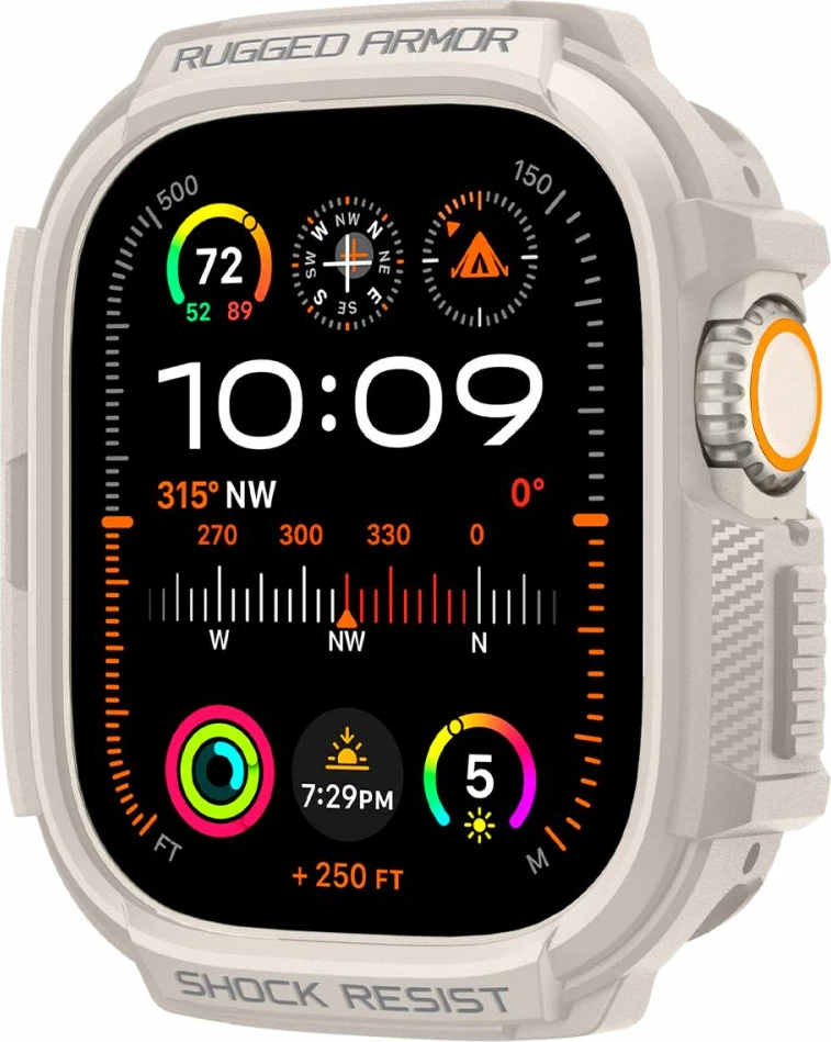 Zaščitna prevleka Rugged Armor za Apple Watch Ultra 1/2 49 mm, bež