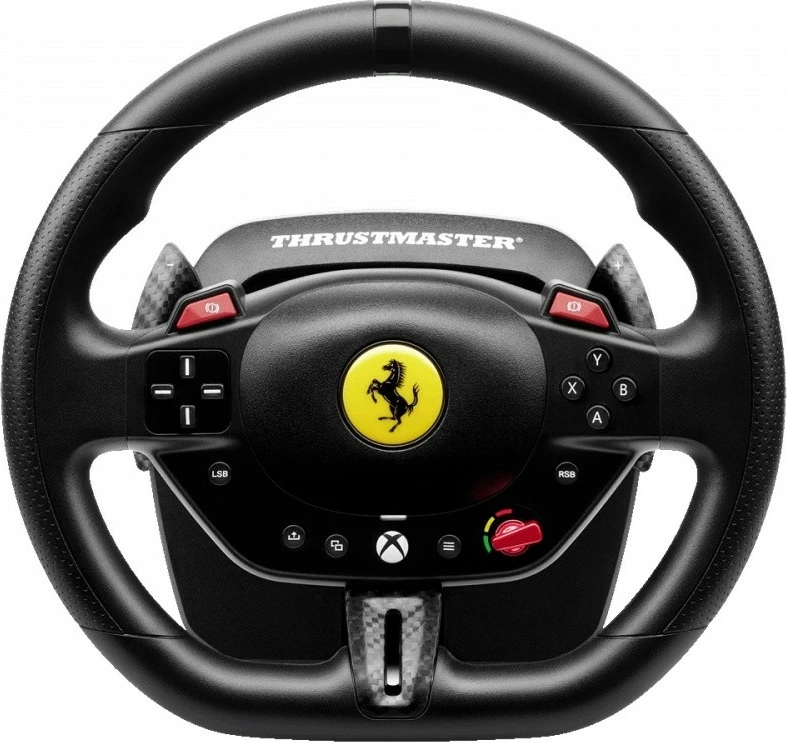 Dirkalni volan z pedaloma, Thrustmaster T98 Ferrari 296 GTS 4460297, brezžični, 240°, 15 gumbov, 25,5 cm, za Xbox Series/One in PC, črn