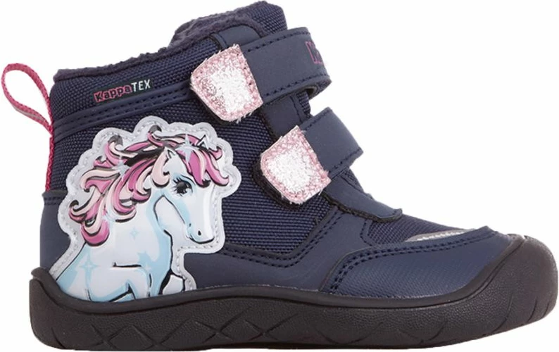 Otroške čevlje Kappa, temno modri in rožnati